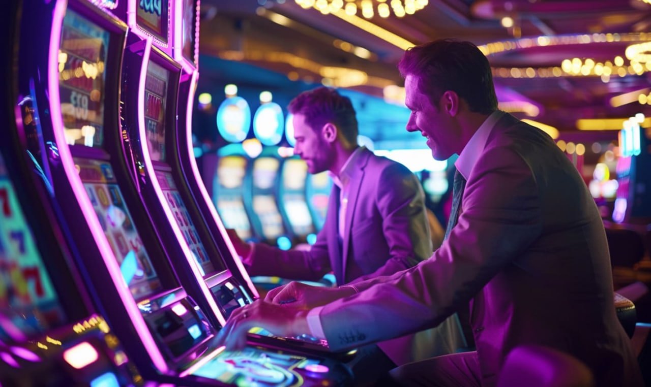 Suasana Live Casino dengan dealer dan meja permainan yang elegan